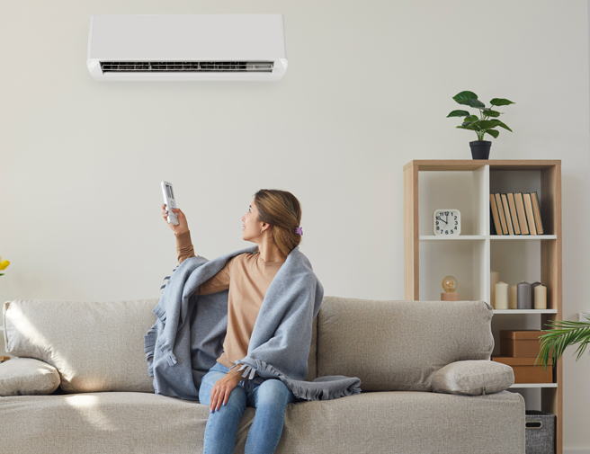 High-efficiency heat pump installation